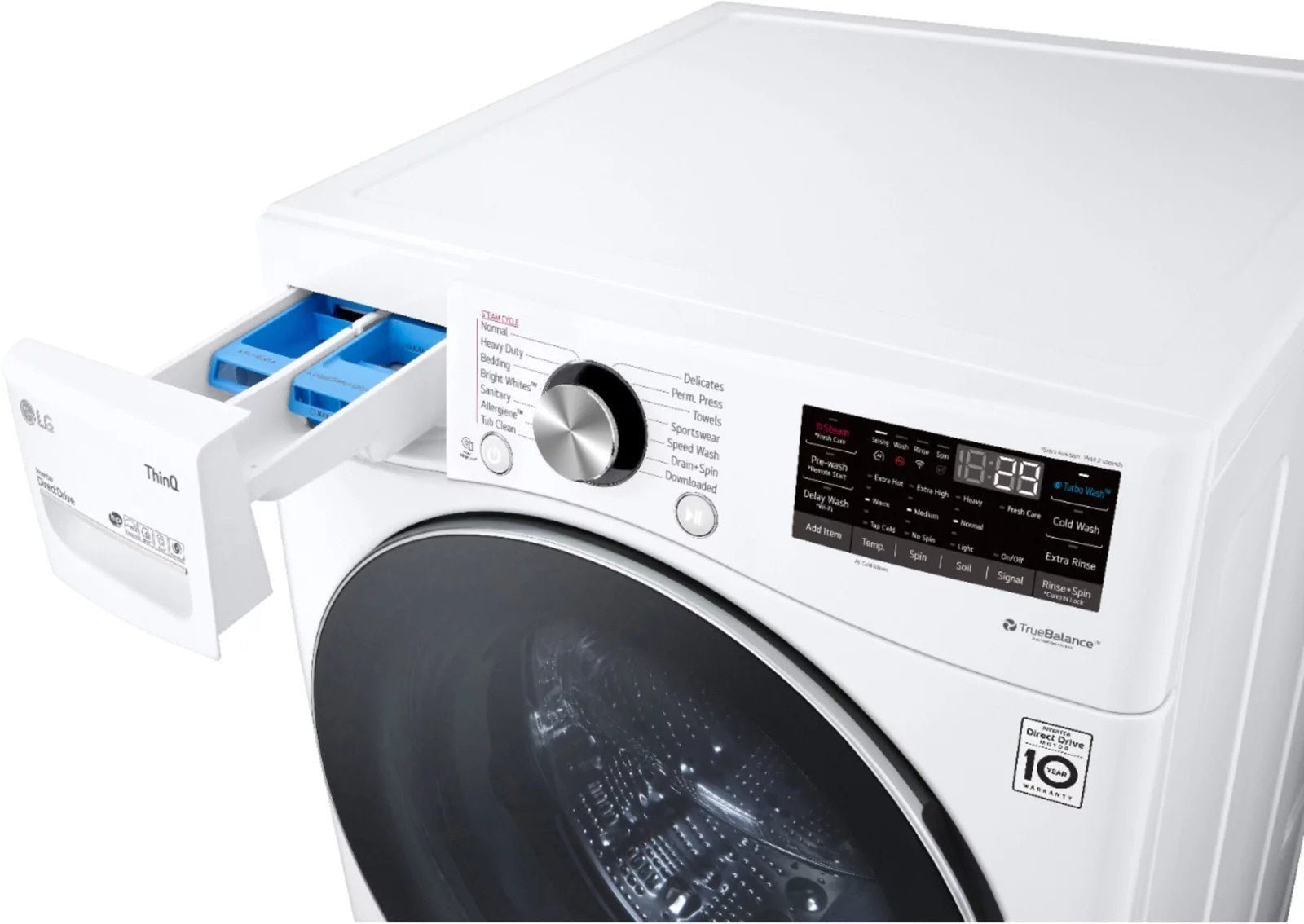 LG �C 5.0 Cu. Ft. High-Efficiency Stackable Smart Front Load Washer with Steam and Built-In Intelligence �C White