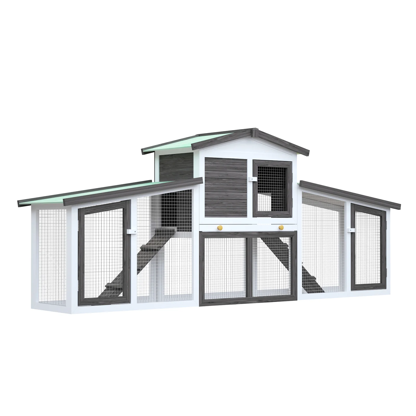 Rabbit Hutch Chicken Coop 2 Level
