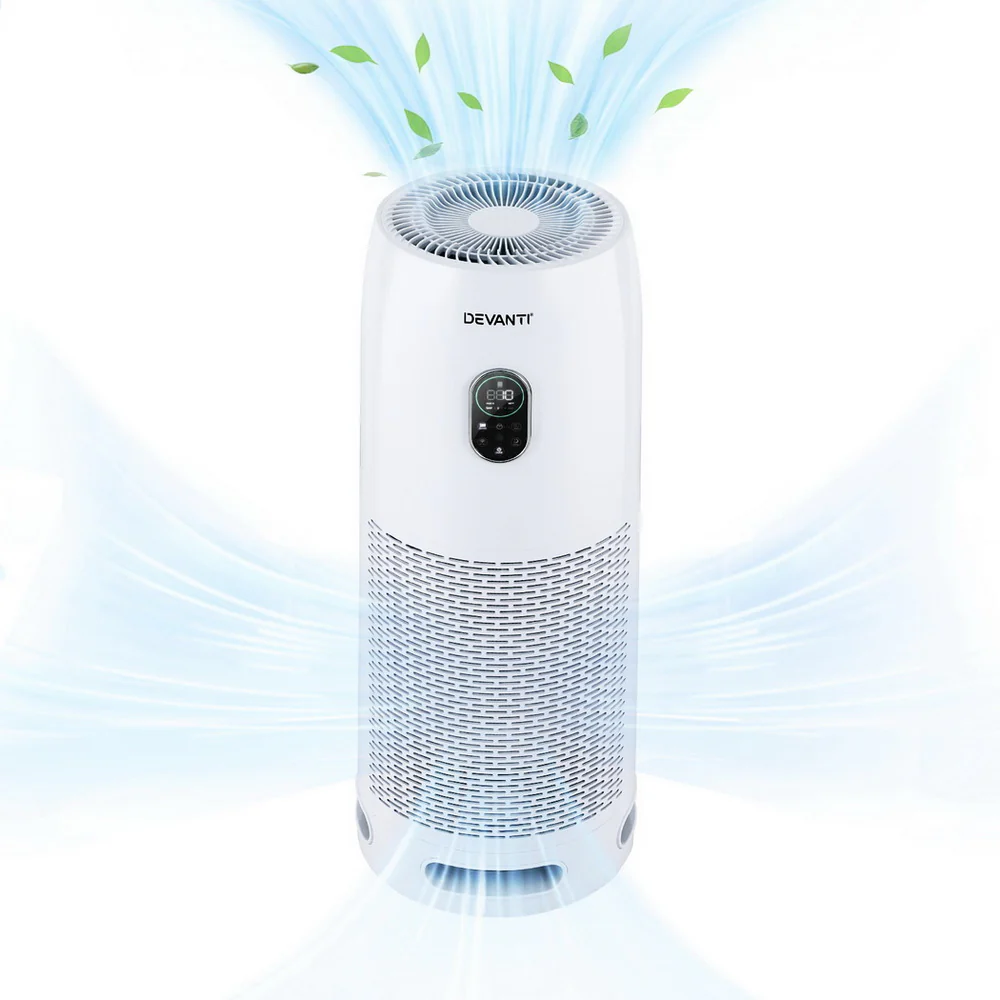 Devanti Air Purifier 4-Layer HEPA Filter White