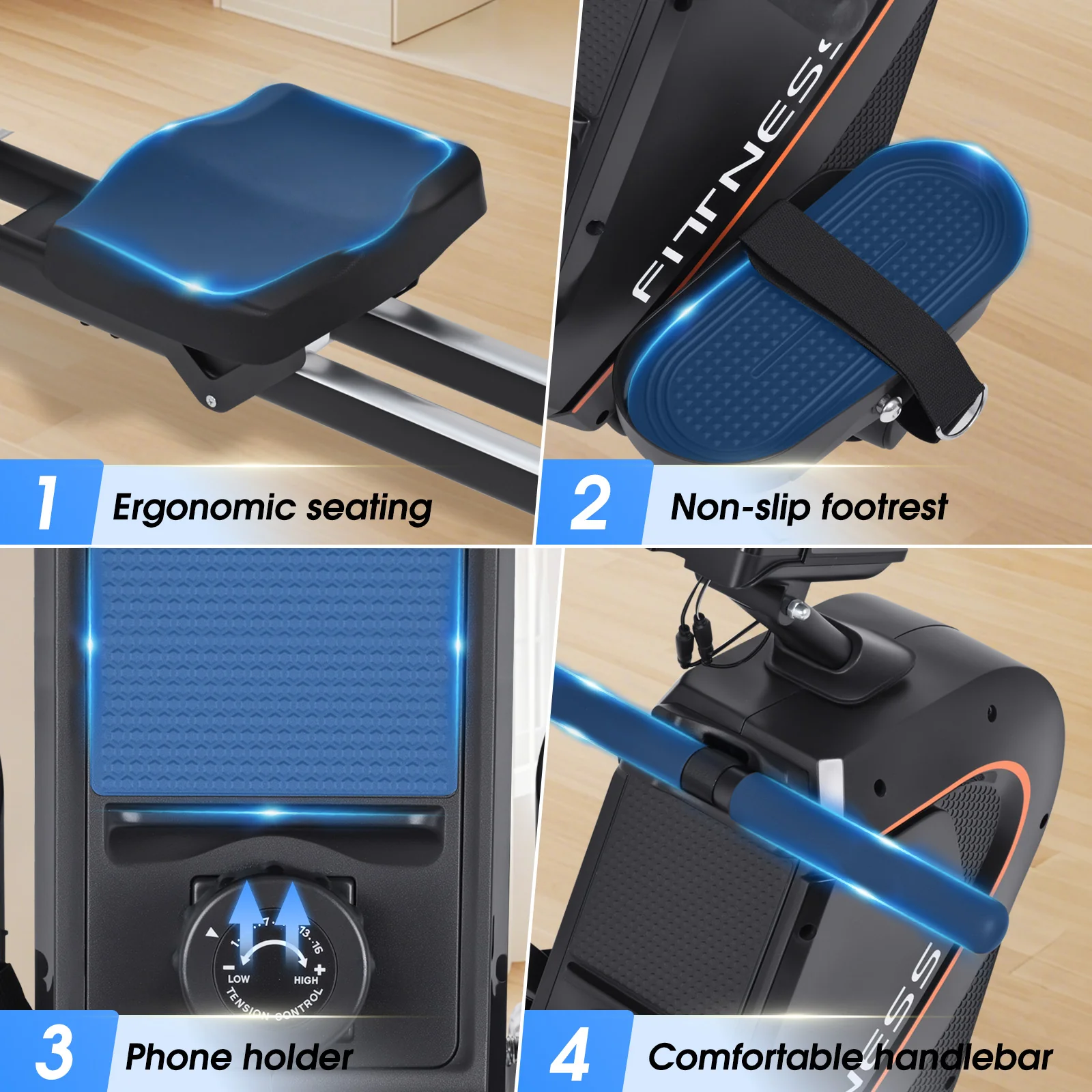 Magnetic Rowing Machine 16-Level Resistance