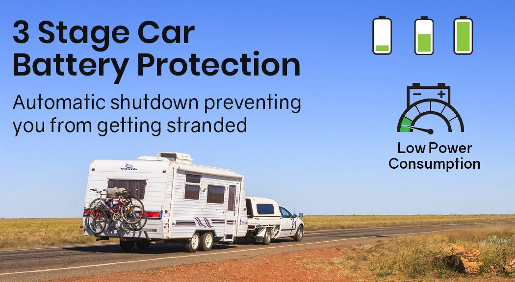 GECKO 125L Portable Upright Fridge, 12V/24V for Motorhome, Caravan, Black