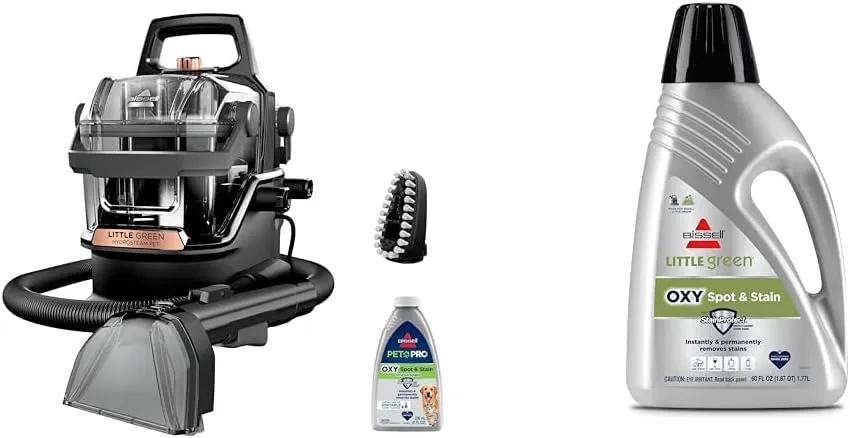 Green HydroSteam Multi-Purpose Portable Carpet and Upholstery Cleaner, Car and Auto Detailer, 3618, Black and Copper Harbor