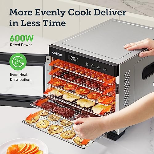 COSORI Food Dehydrator for Jerky, Large Drying Space with 6.48ft2, 600W Dehydrated Dryer