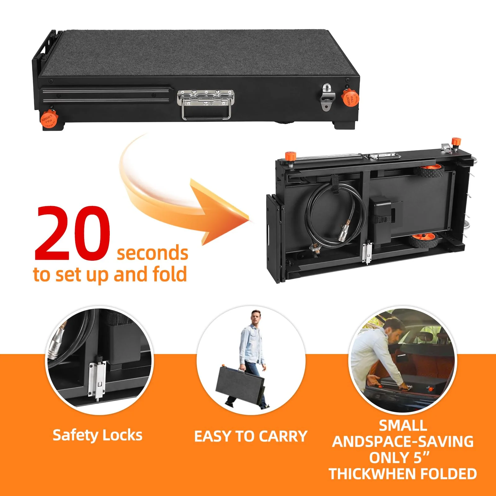 Yundasan Portable Outdoor Grill Table, 31