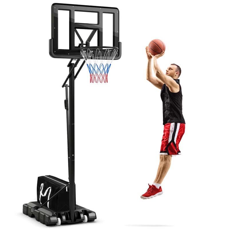 8-10FT 5-Level Height Adjustable Basketball Goal Stand with 44