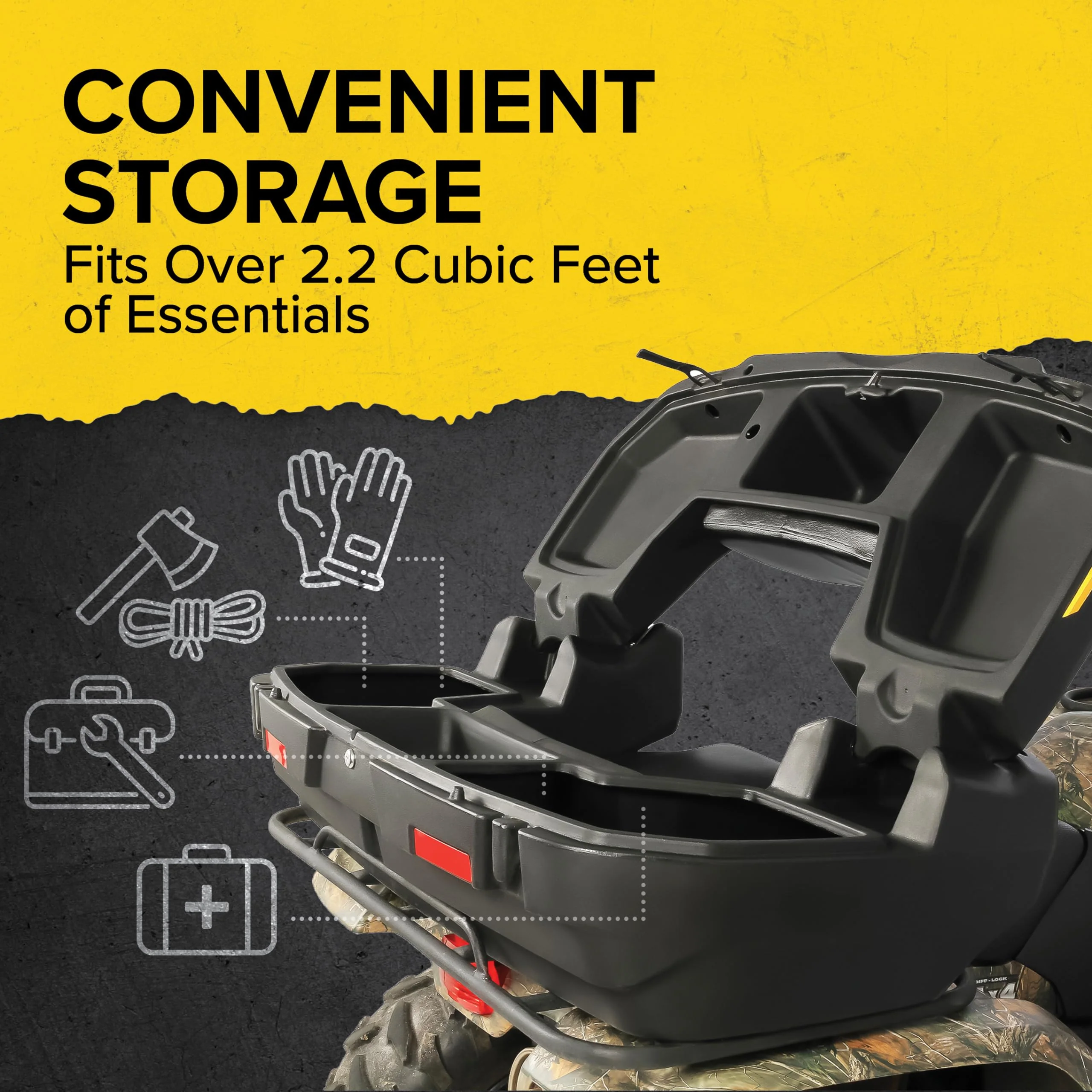 Black Boar Camco UTV/ATV Rear Storage Box and Lounger