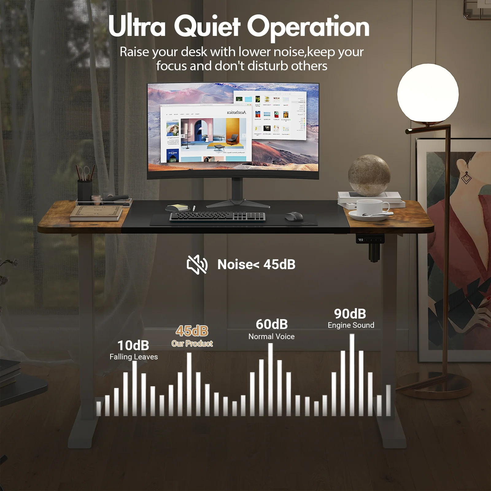 Electric Standing Desk with Memory Lifting 140cm