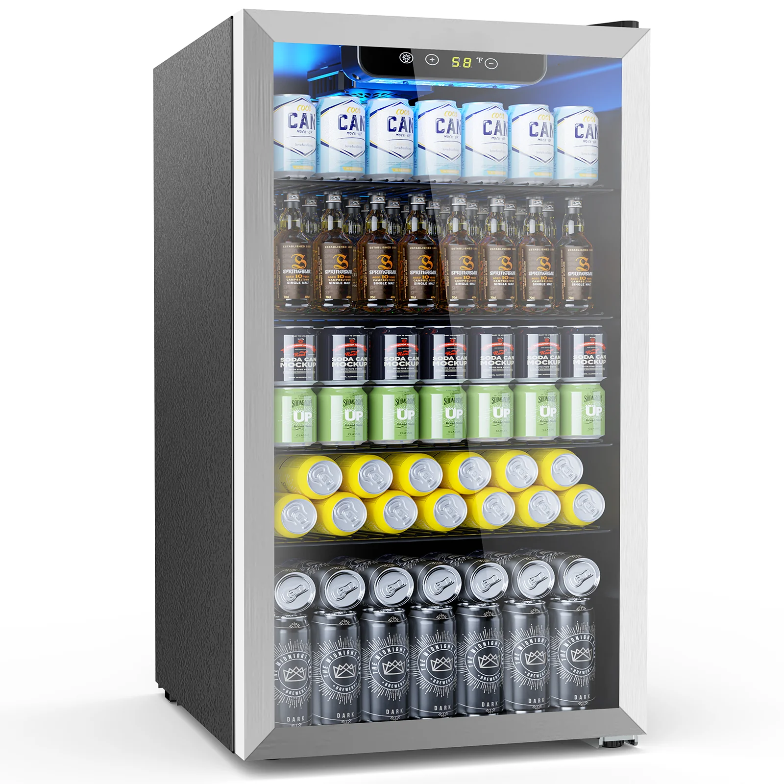 4.4/3.2/2.6 Cu.Ft Beverage Refrigerator Cooler, Reversible door