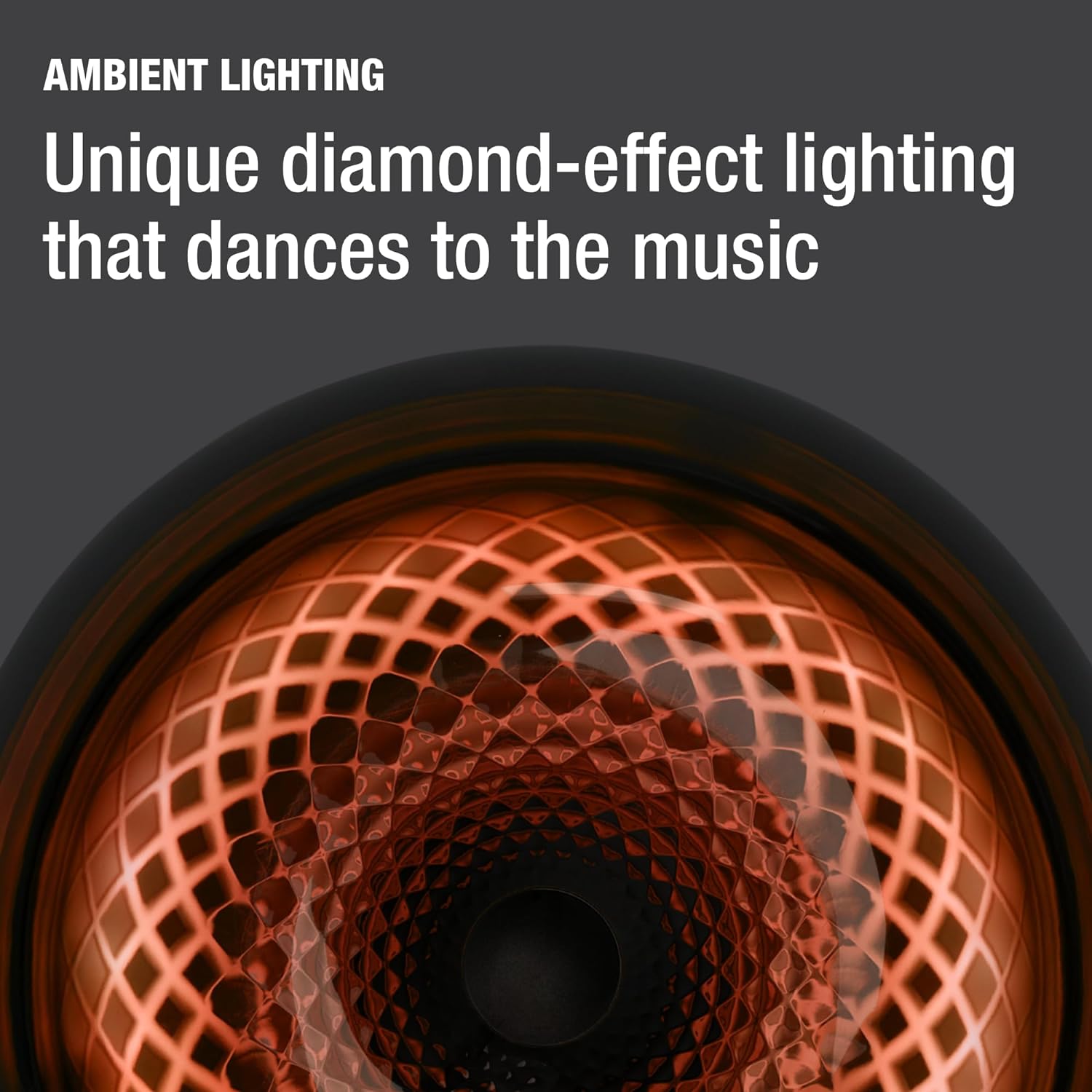 Bluetooth Home Speaker - Superior Sound Quality - 5 Diamond Effect Light Themes - Made from Recycled Materials