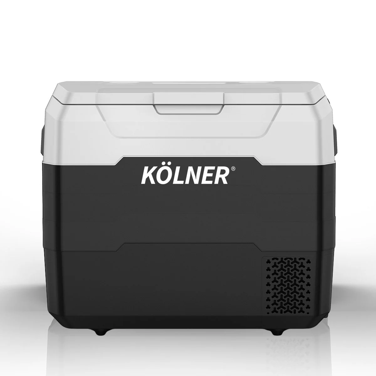 Kolner 50l Fridge Freezer Cooler 12/24/240v Camping Portable Refrigerator - Black