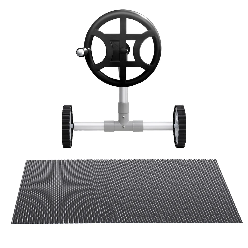 Aqua Buddy Pool Cover 600 Micron 7x4m w/ Roller 4m Swimming Pools Black Solar Blanket