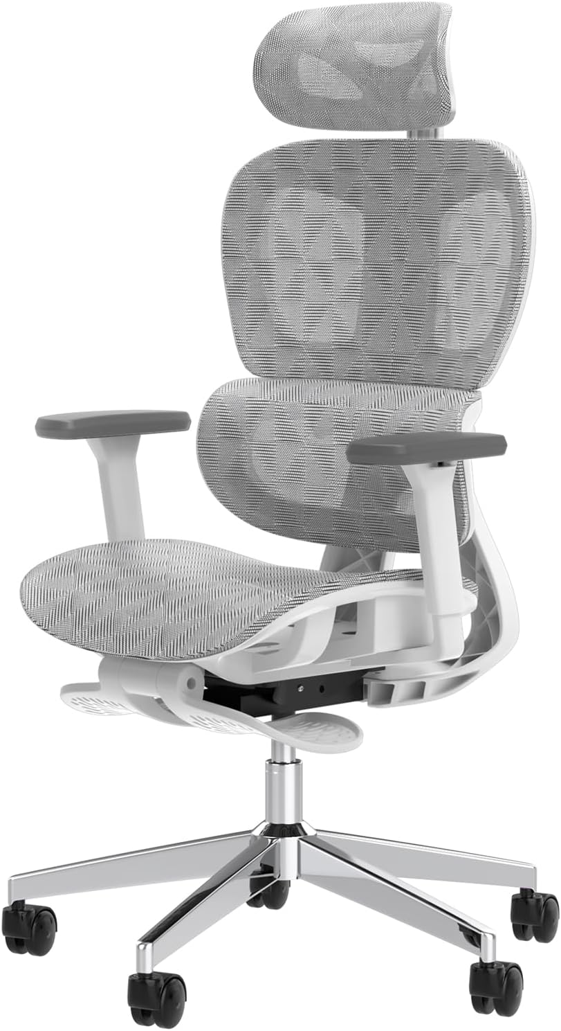Ergonomic Office Chair �C High Back Mesh Desk Chair with 3D Adjustable Armrests, Wheels, for Home and Office (Black)