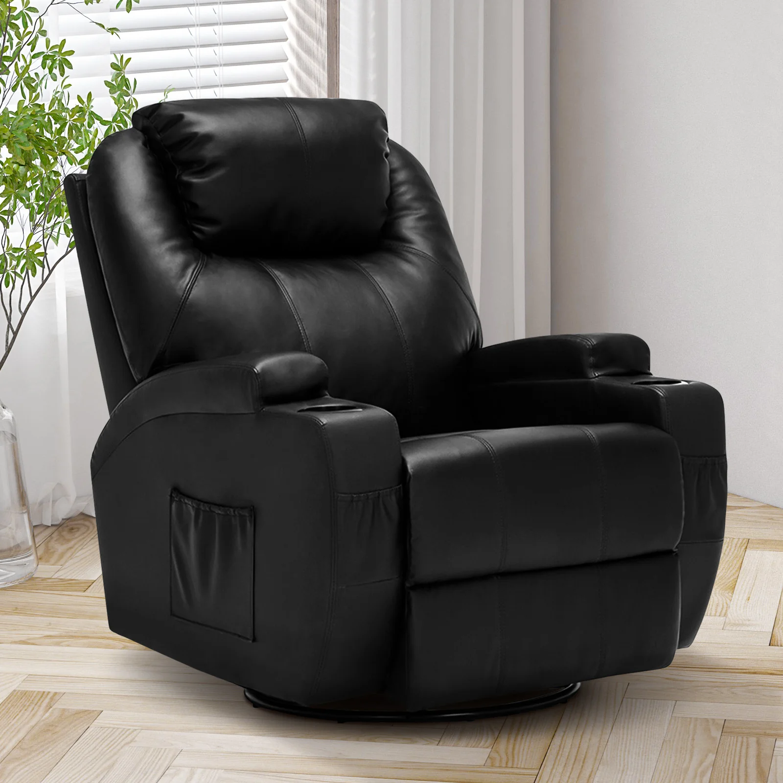 Recliner Massage Chair Sofa PU Leather
