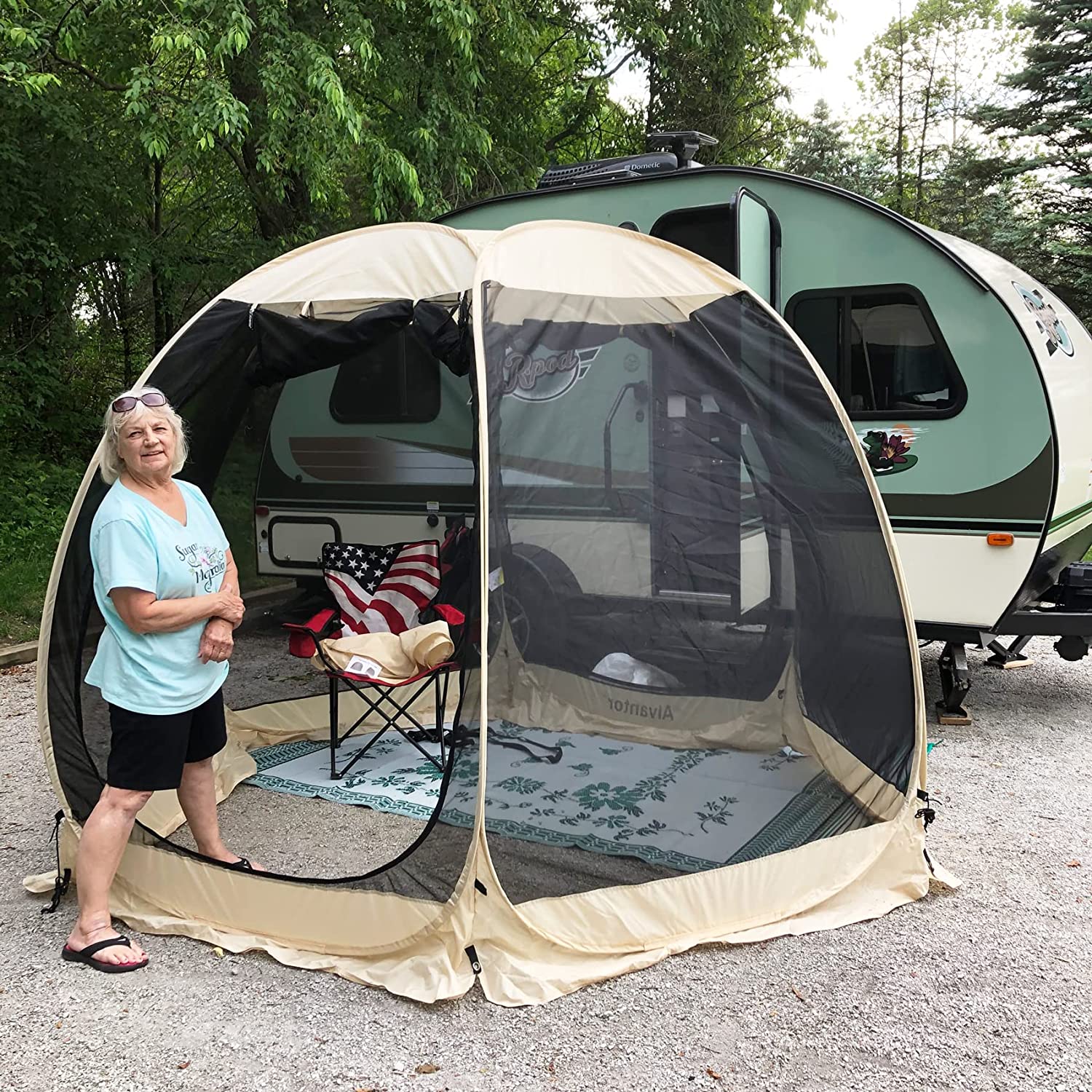 Alvantor Screen House Room Outdoor Camping Tent Canopy 2-15 Person for Patios, Instant Pop Up Tent, Not Waterproof