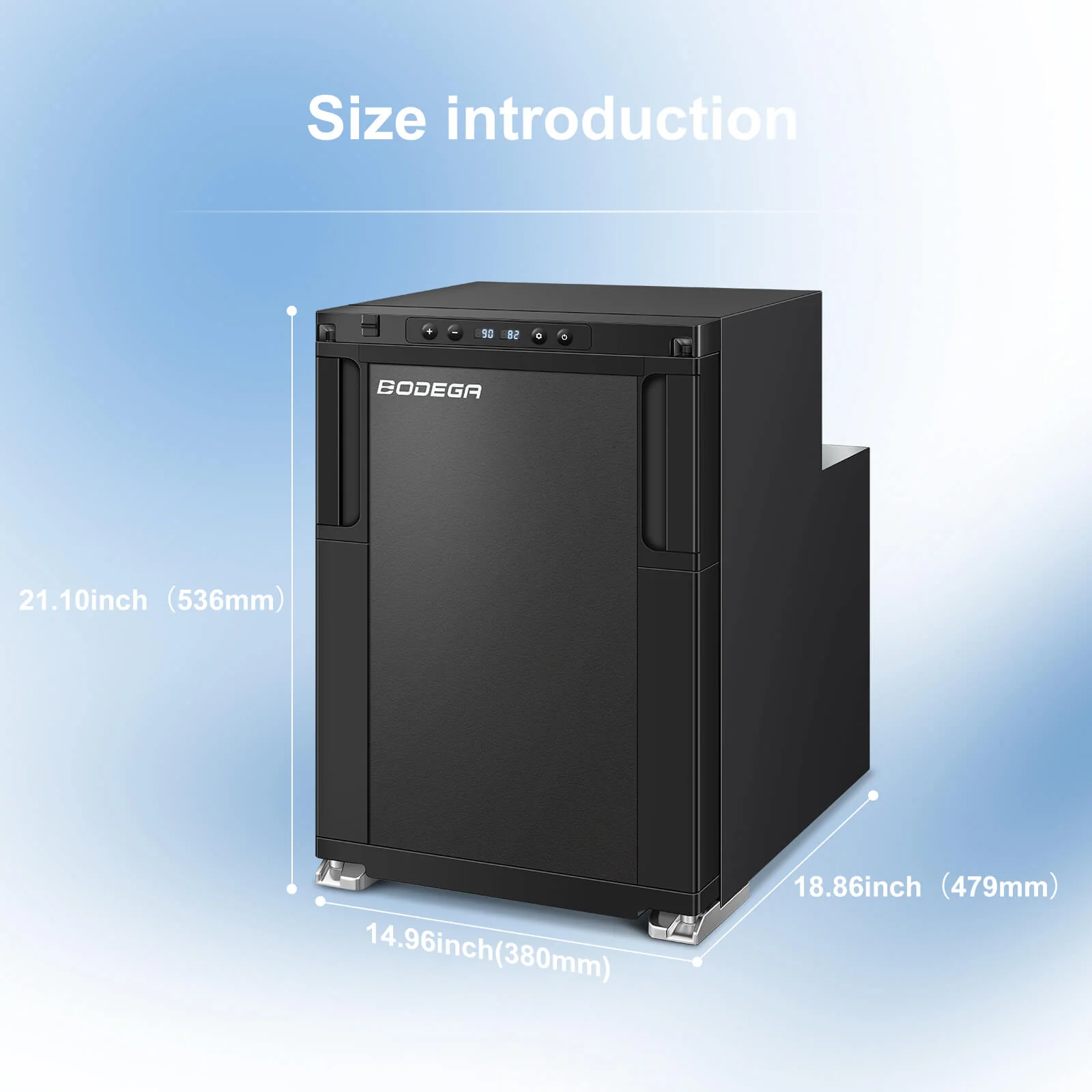 12 Volt RV Refrigerator 45L/1.6cu.ft RV Fridge and Freezer