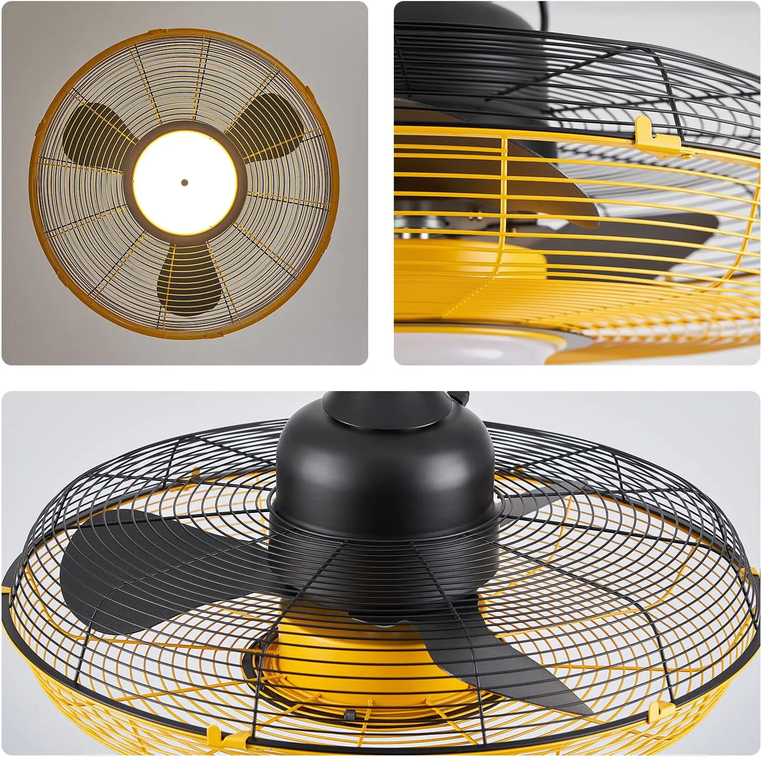 21 Outdoor Ceiling Fan with Light, Plug in Ceiling Fan with Remote, Gazebo Fans Outdoor Hanging for Patios Waterproof, Wet Rated Hanging Fan with App Control