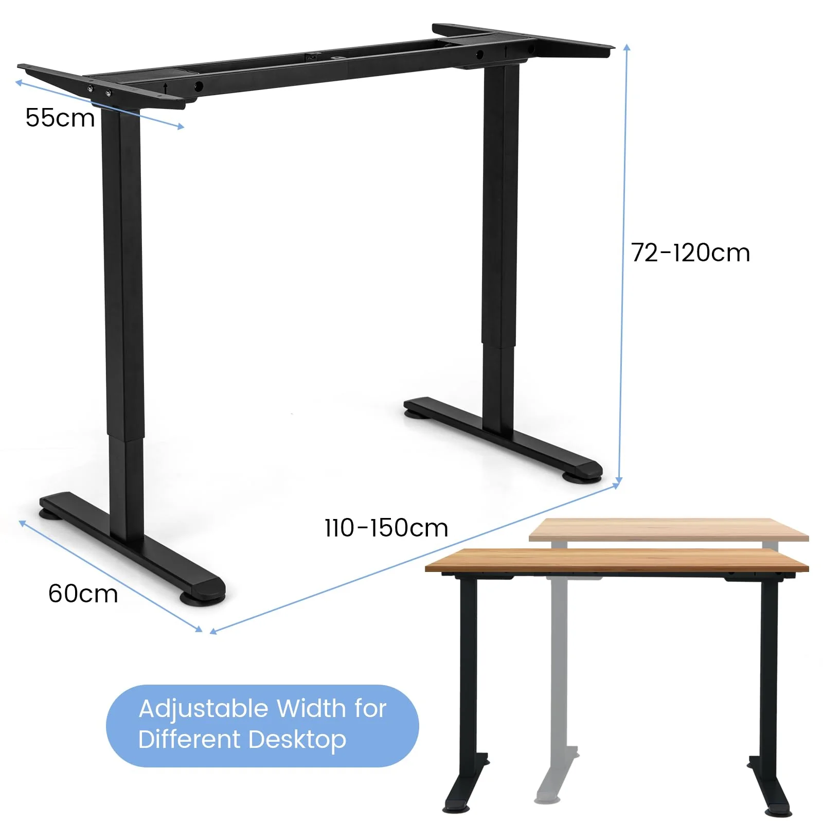 Giantex Electric Dual-Motor Stand up Desk Frame