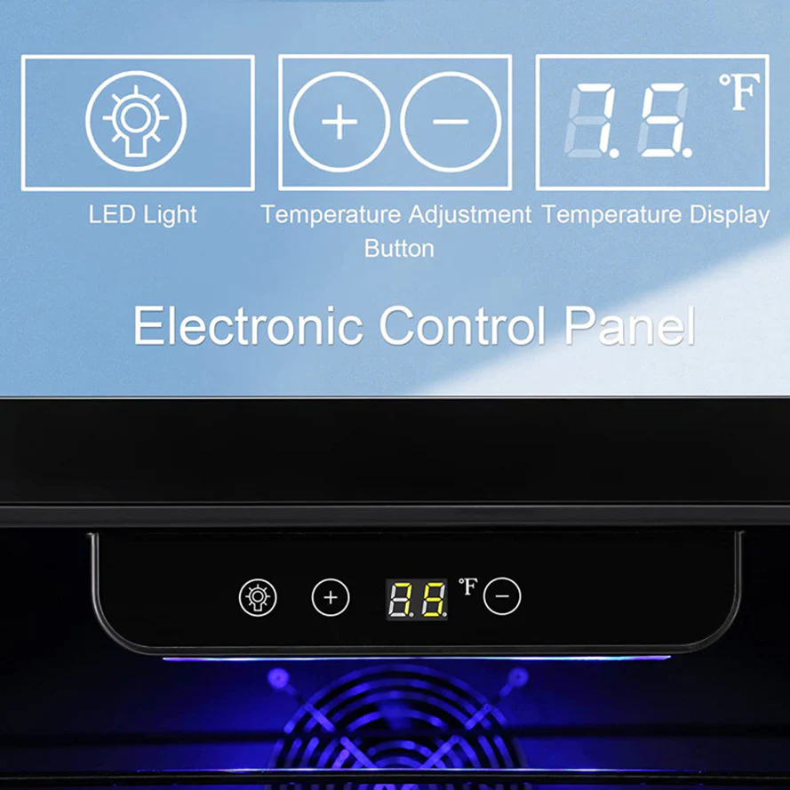 5.1 Cu.Ft Security Locks Single Zone Beverage Refrigerator Cooler