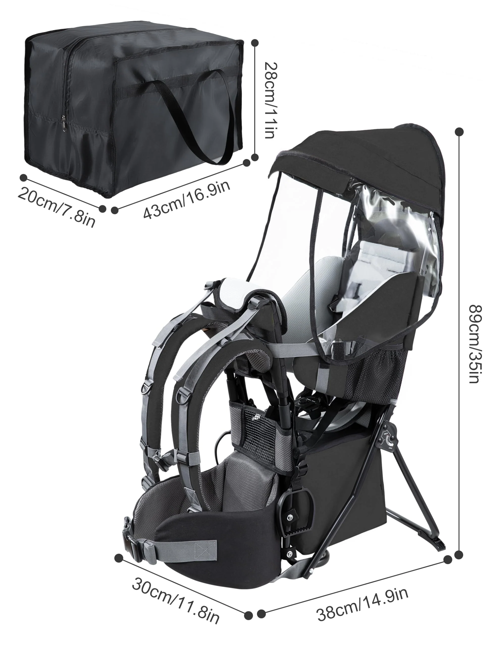 Besrey Baby Backpack Carrier, Toddler Hiking Backpack