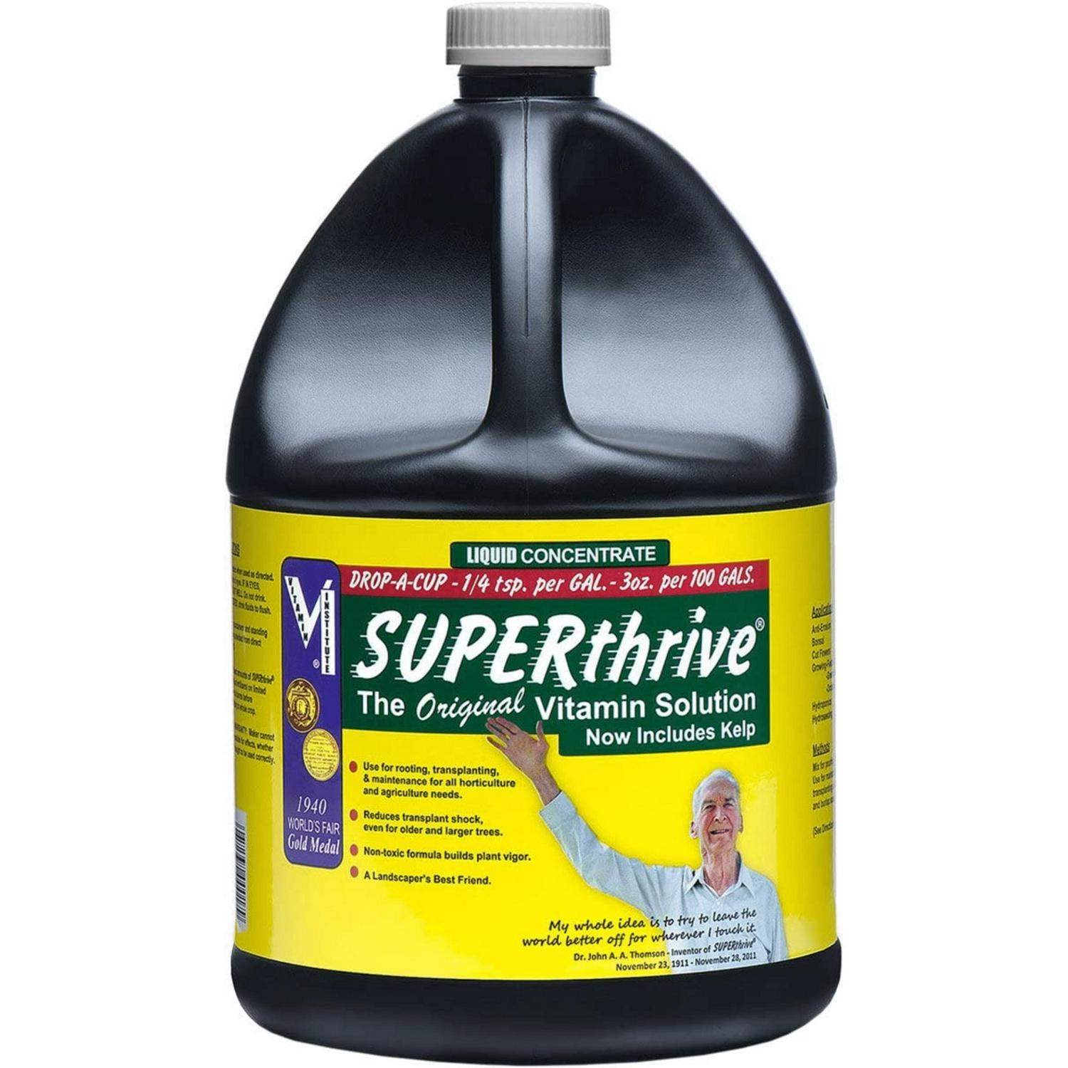 Superthrive Plant Vitamin Solution, 1 Gal �C Boosts Growth & Reduces Shock, Ideal for All Gardens
