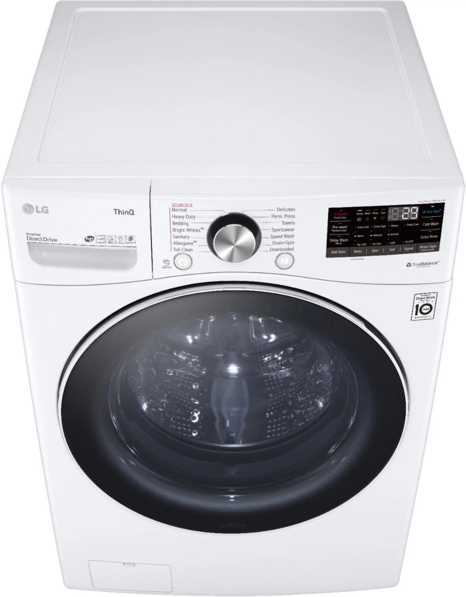 LG �C 5.0 Cu. Ft. High-Efficiency Stackable Smart Front Load Washer with Steam and Built-In Intelligence �C White