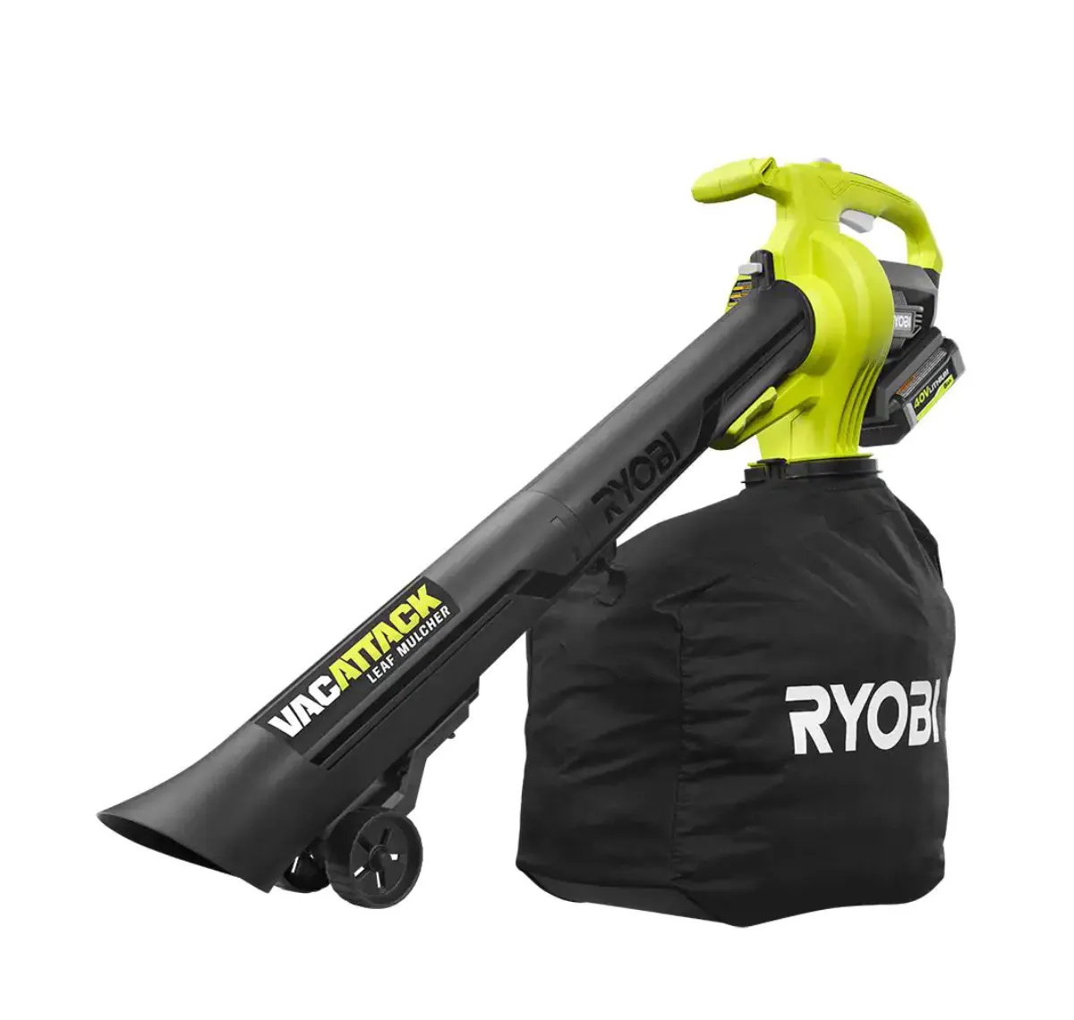 RY40451-2B 40V Vac Attack Cordless Leaf Vacuum/Mulcher with (2) 5.0 Ah Batteries and (1) Charger