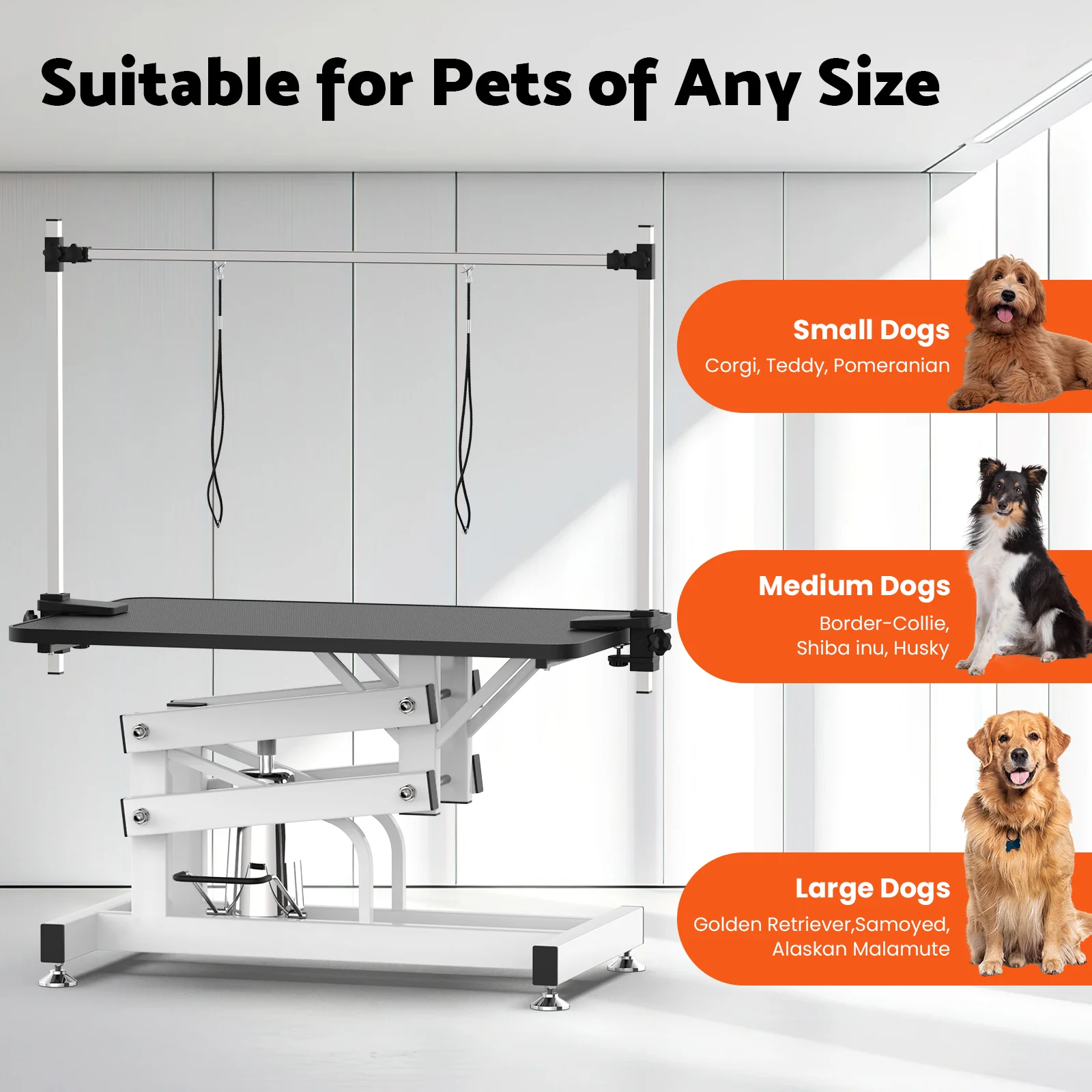 Hydraulic Pet Grooming Table for Large Dogs