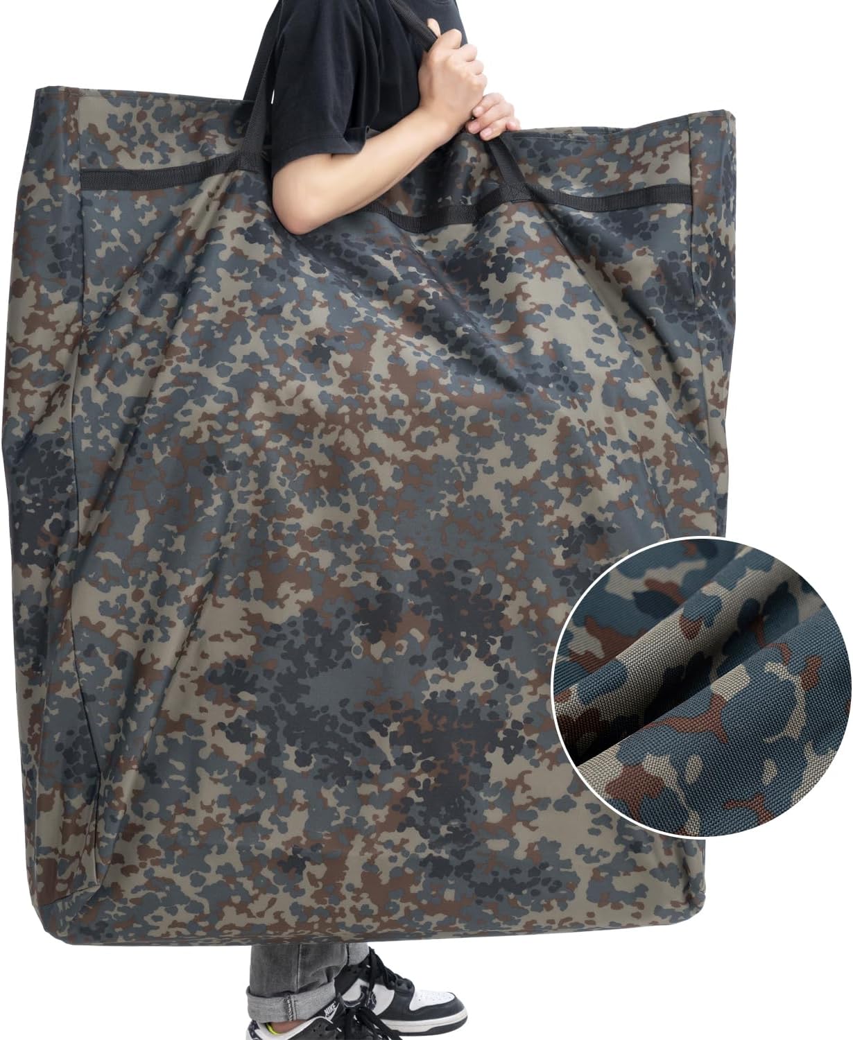 Camping Cots for Adults 330Lbs with Carry Bag, Heavy Duty Folding Bed with Soft Padded Cushion, Portable Military Cot for Hunting, 180�� Adjustable Reclining Outdoor Lounger