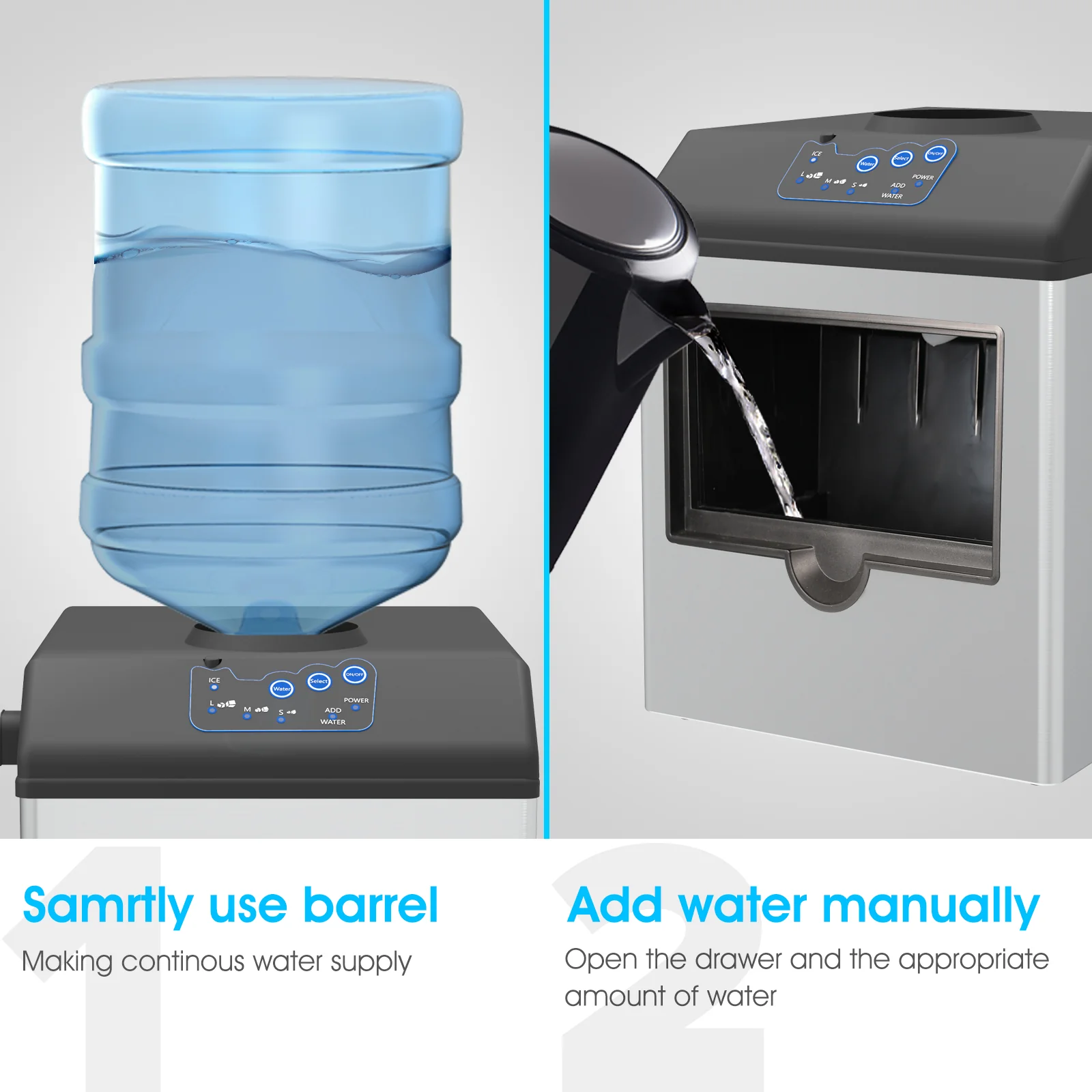 Countertop Water Dispenser Portable Ice Maker