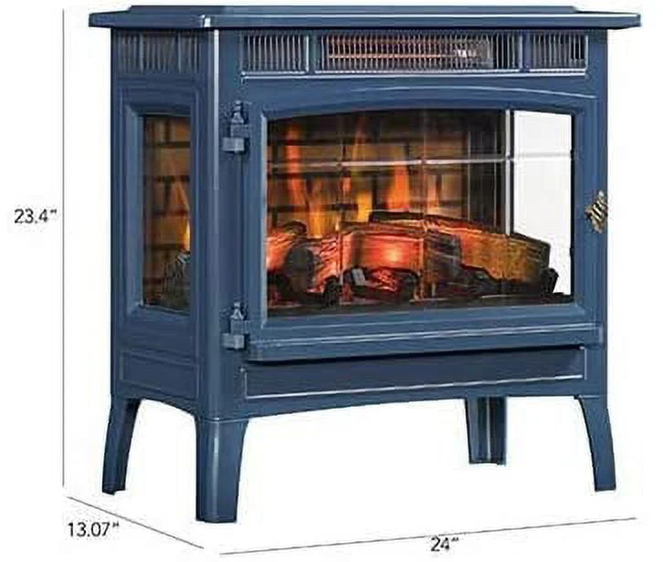Duraflame 3D 24 W x 23.4 H x 12.9 D 34.1lb Infrared Electric Fireplace Stove - Cream