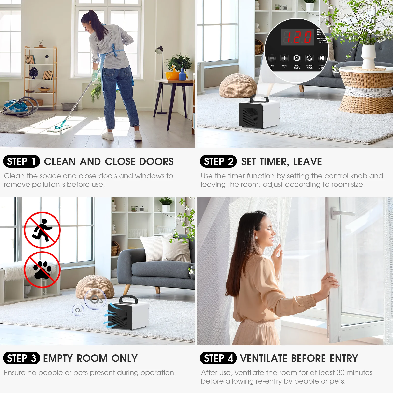 Ozone Generator 60000mg/h Air Purifier