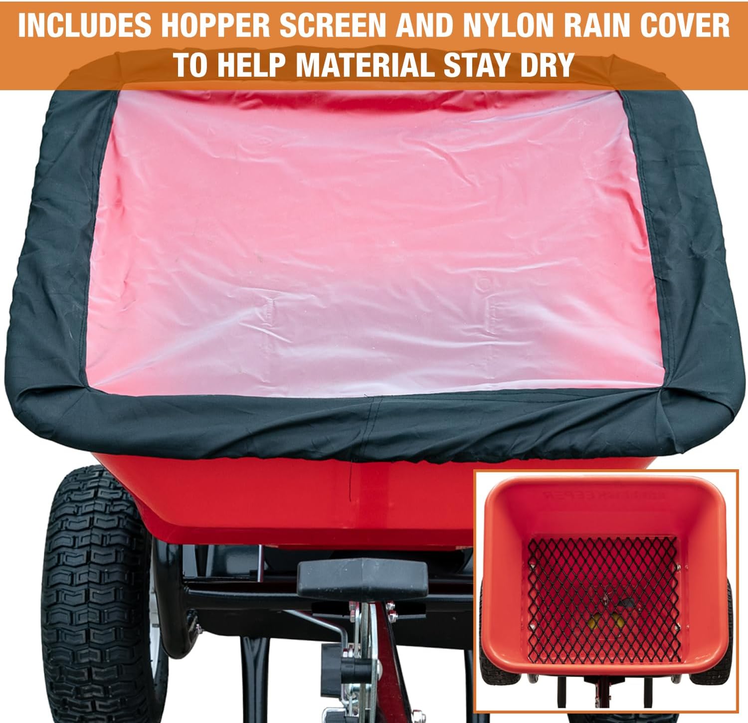 Multi-Purpose Walk Behind Push Spreader 3039632R Grounds Keeper, 100 Pound Capacity, Multi Use Tool for Grass Seed, Salt, De-Icer, Fertilizer and Seeds