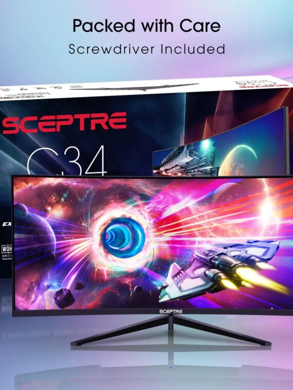 Sceptre 34 Inch 165Hz Curved Ultrawide WQHD Monitor