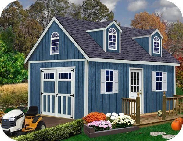 Best barns Hampton 12��24 Wood Storage Shed Kit Installation Included
