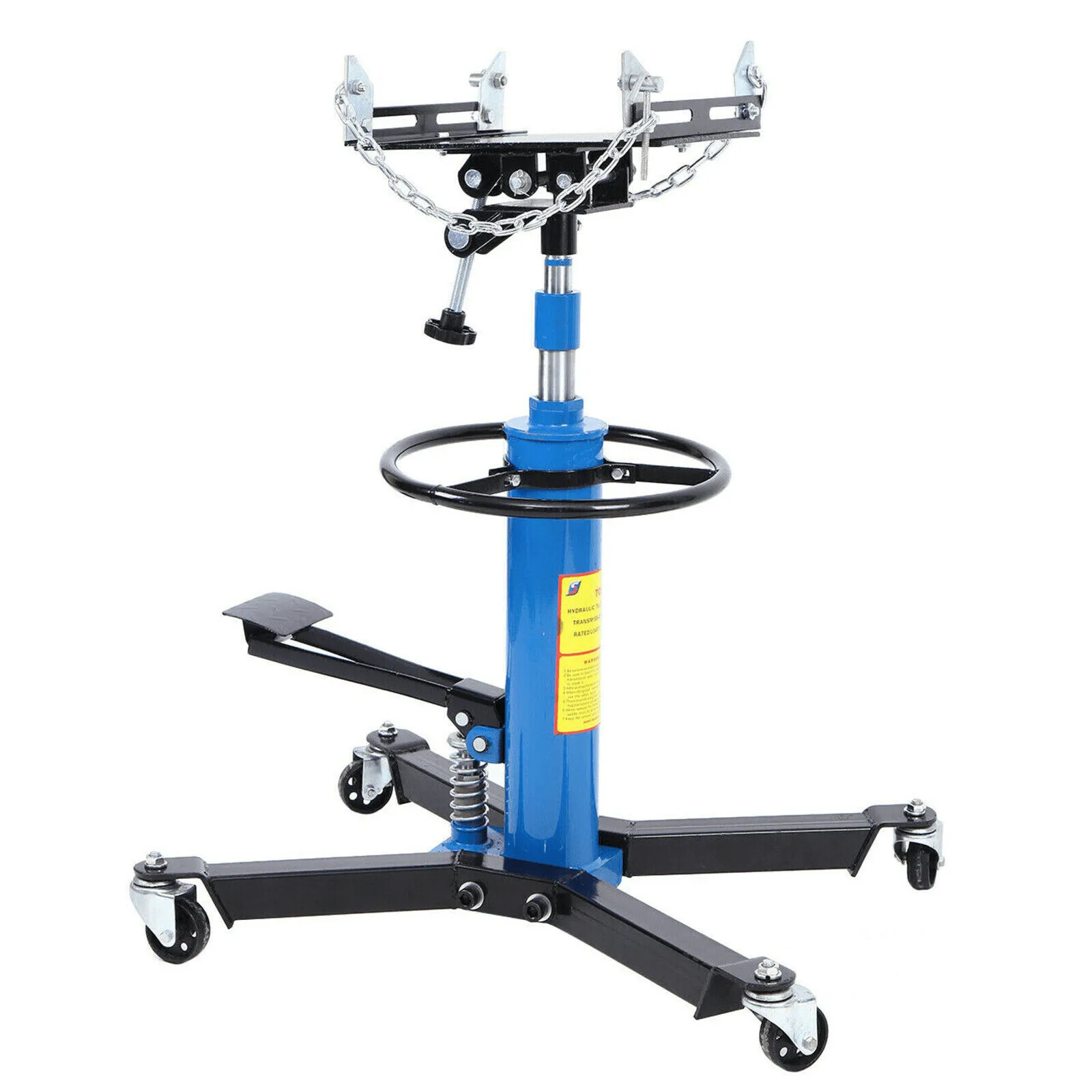 1660 Pounds Hydraulic Car Transmission Jack Vertical Lift with 360�� Swivel Wheel Pedal ,Blue,33