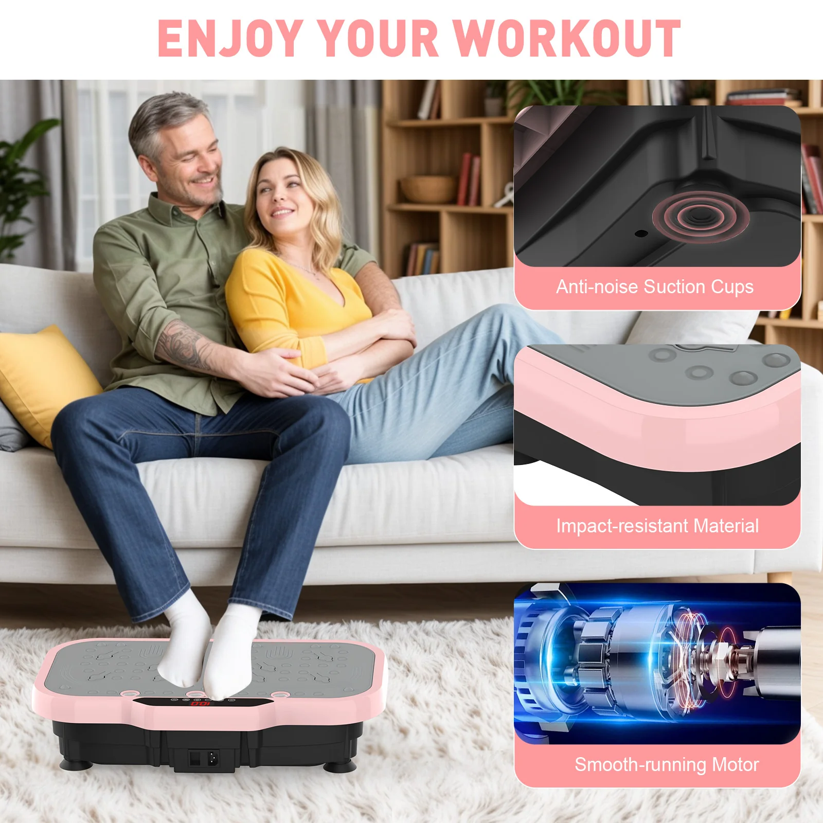 Vibration Plate Exercise Machine 150kg Capacity