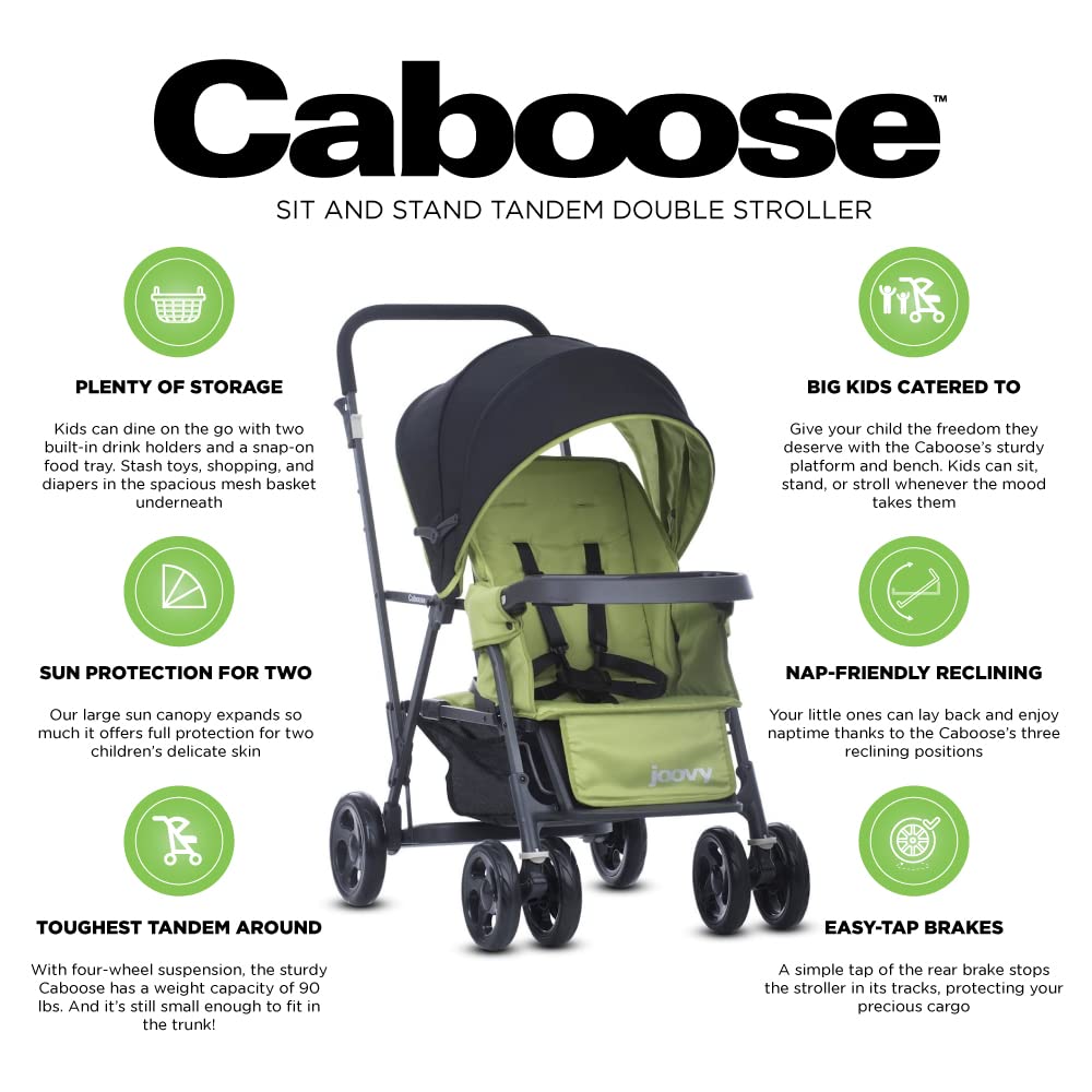 2024 Joovy Caboose Graphite Stroller Appletree
