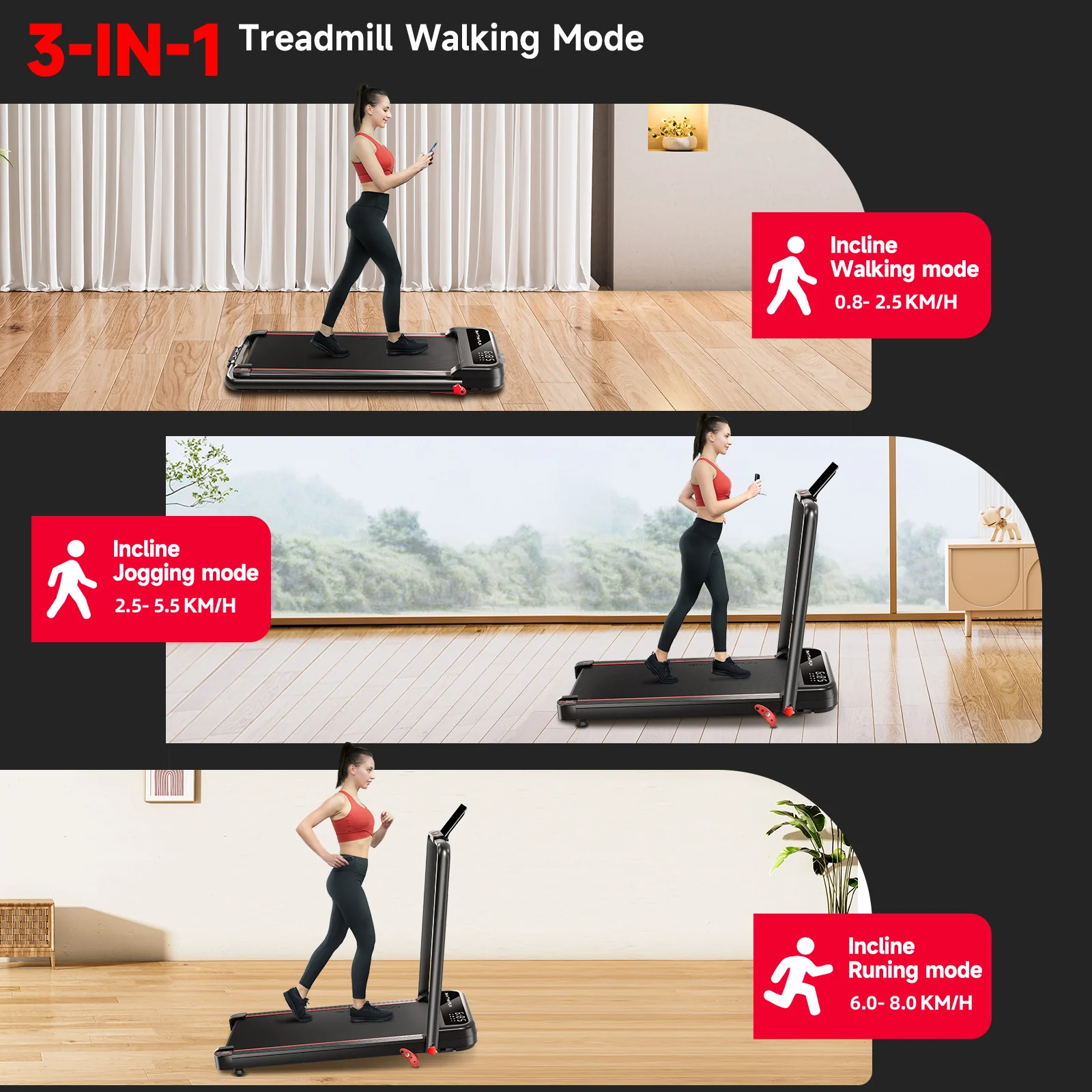 RHYTHM FUN CP01 Foldable Treadmill with Incline