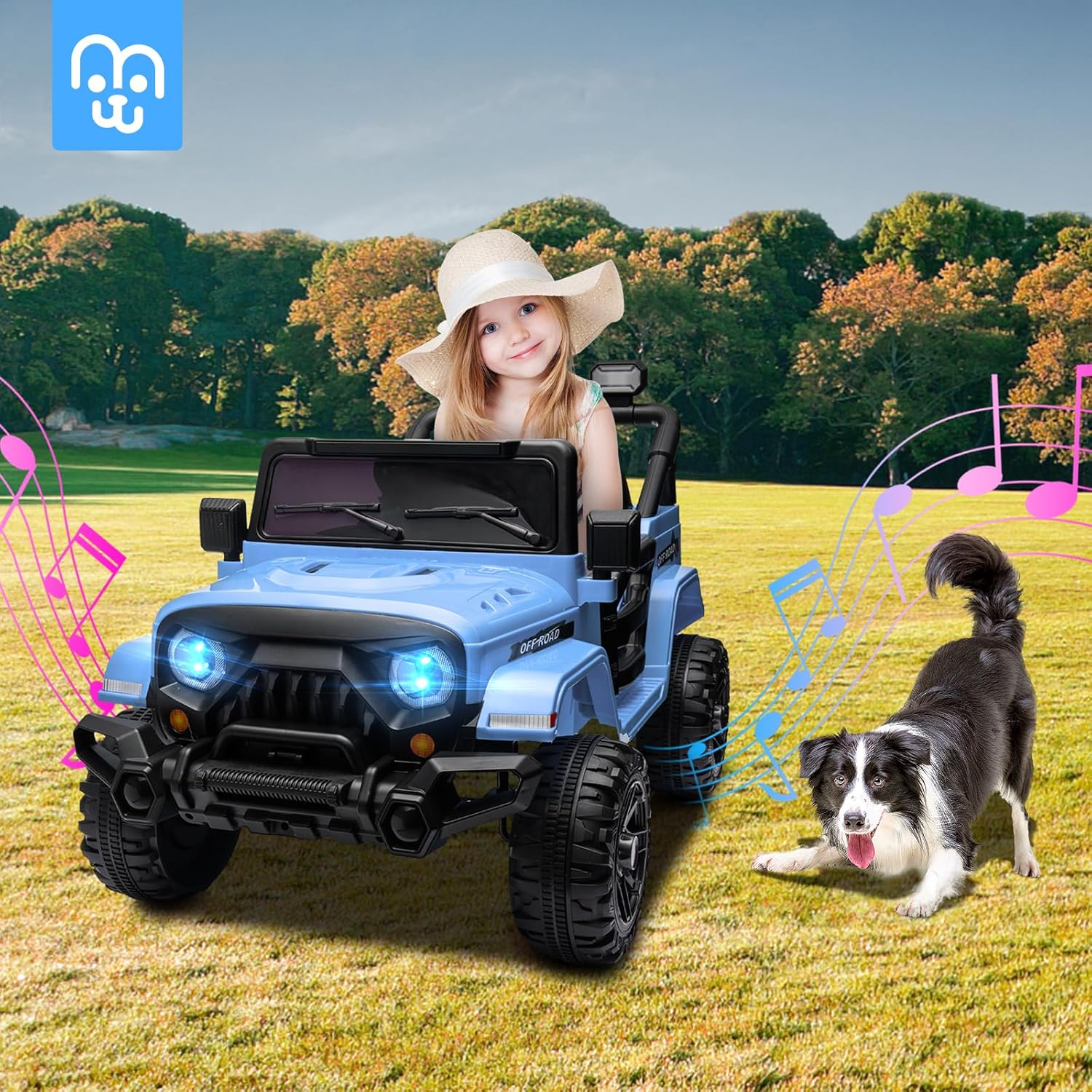 12V Kids Electric Ride on Truck Car Remote Control, Twin 35W Motors 3.5MPH Max Speed, Bluetooth USB Music Player, 4 Wheels Suspension LED Lights Safety Belt, Gift for Boy & Girl-Rosy