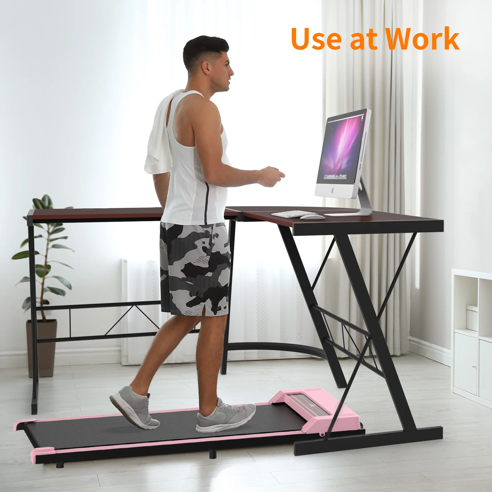 Treadmill & Electric Standing Desk 120cm
