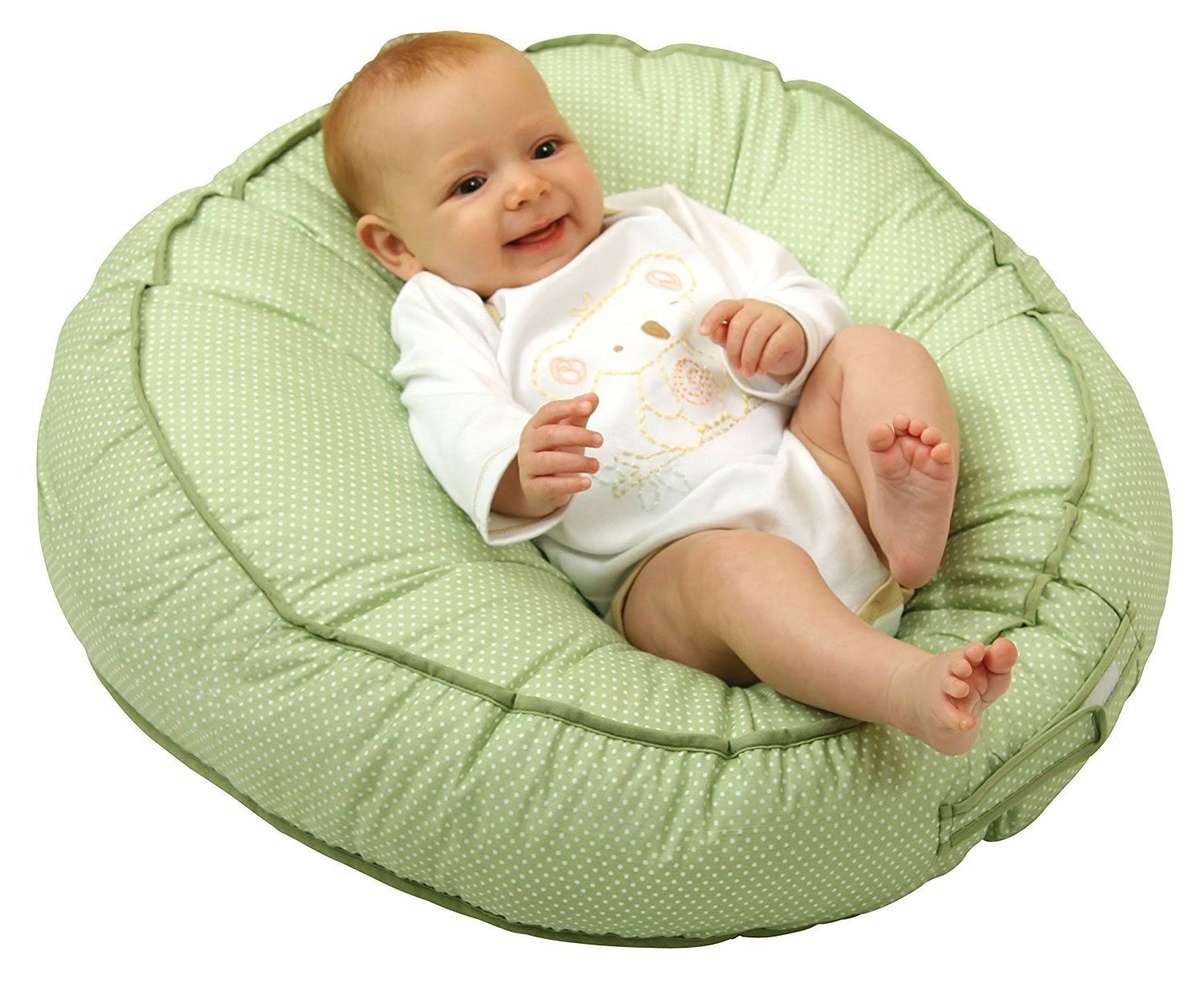 Leachco Podster Infant Seat Lounger, Sling-Style, Adjustable Support, Sage Pin Dot