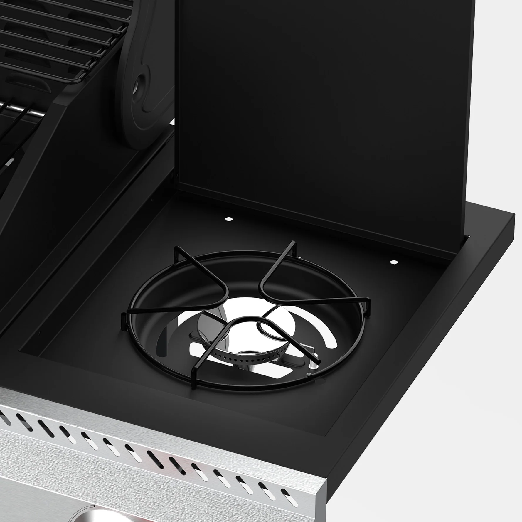 3+1/4+1 Burner Freestanding Propane Gas Grill With Side Burner And Cabinet