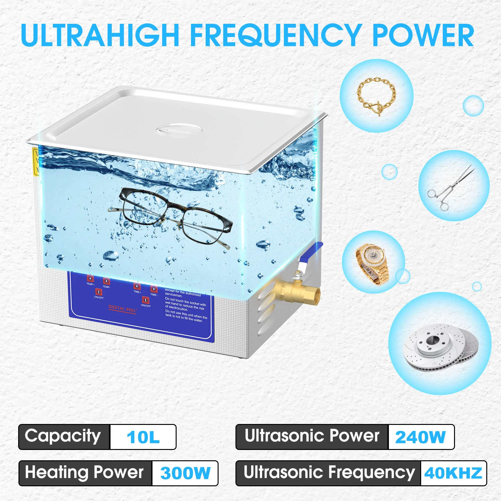 10L Ultrasonic Cleaner Machine
