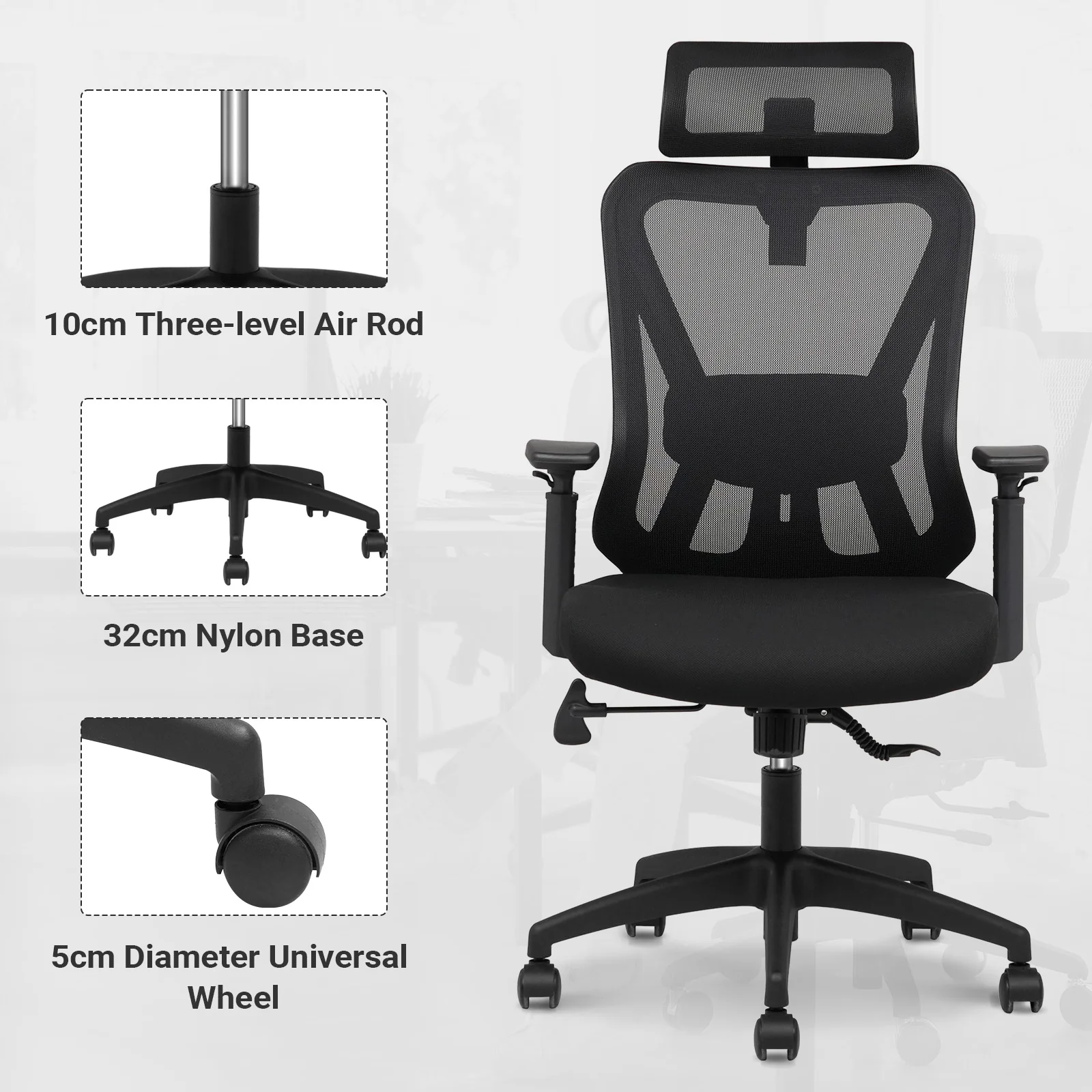 Ergonomic Office Chair Mesh High Back Desk Chair