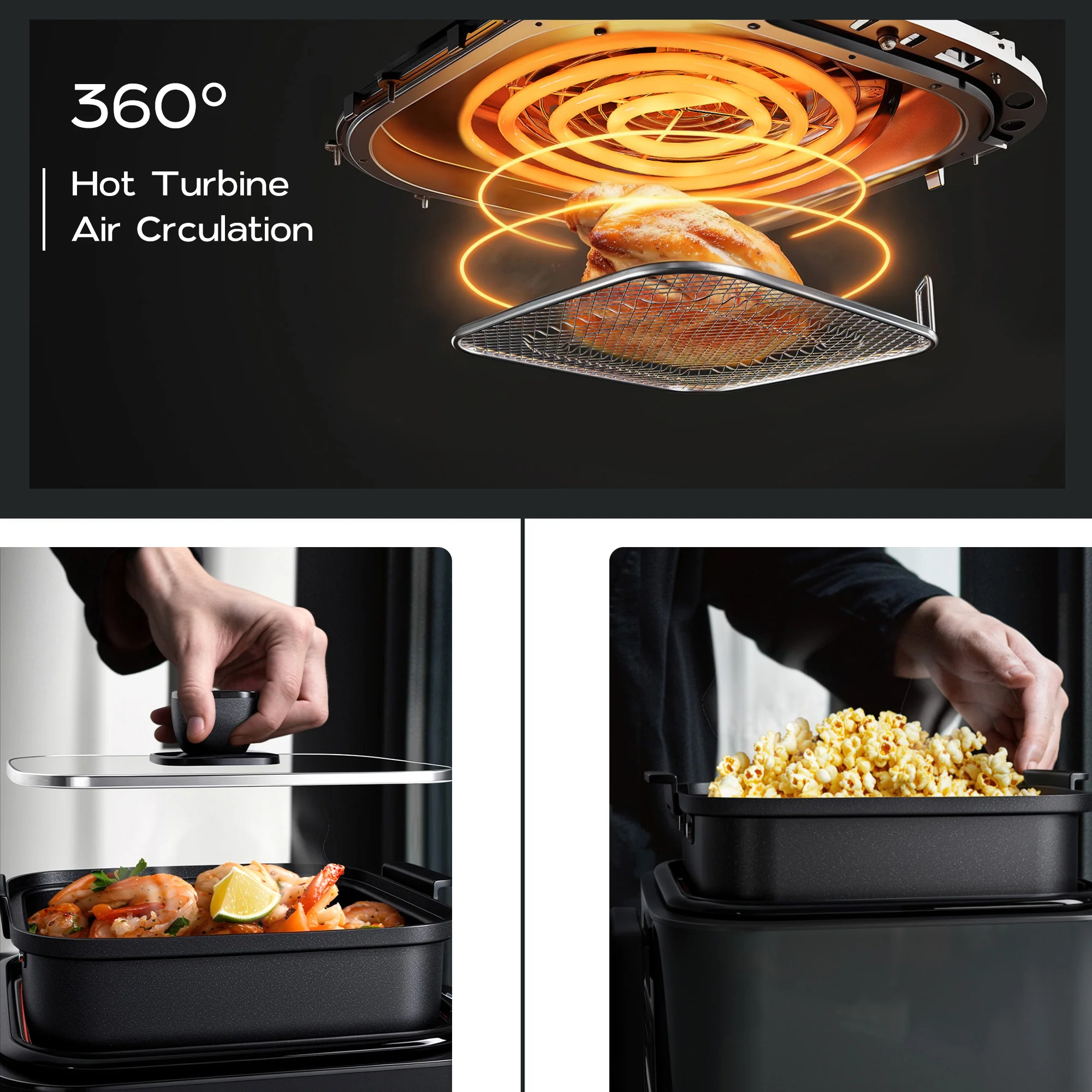 Multi-Functions Electric Air Fryer with Grill