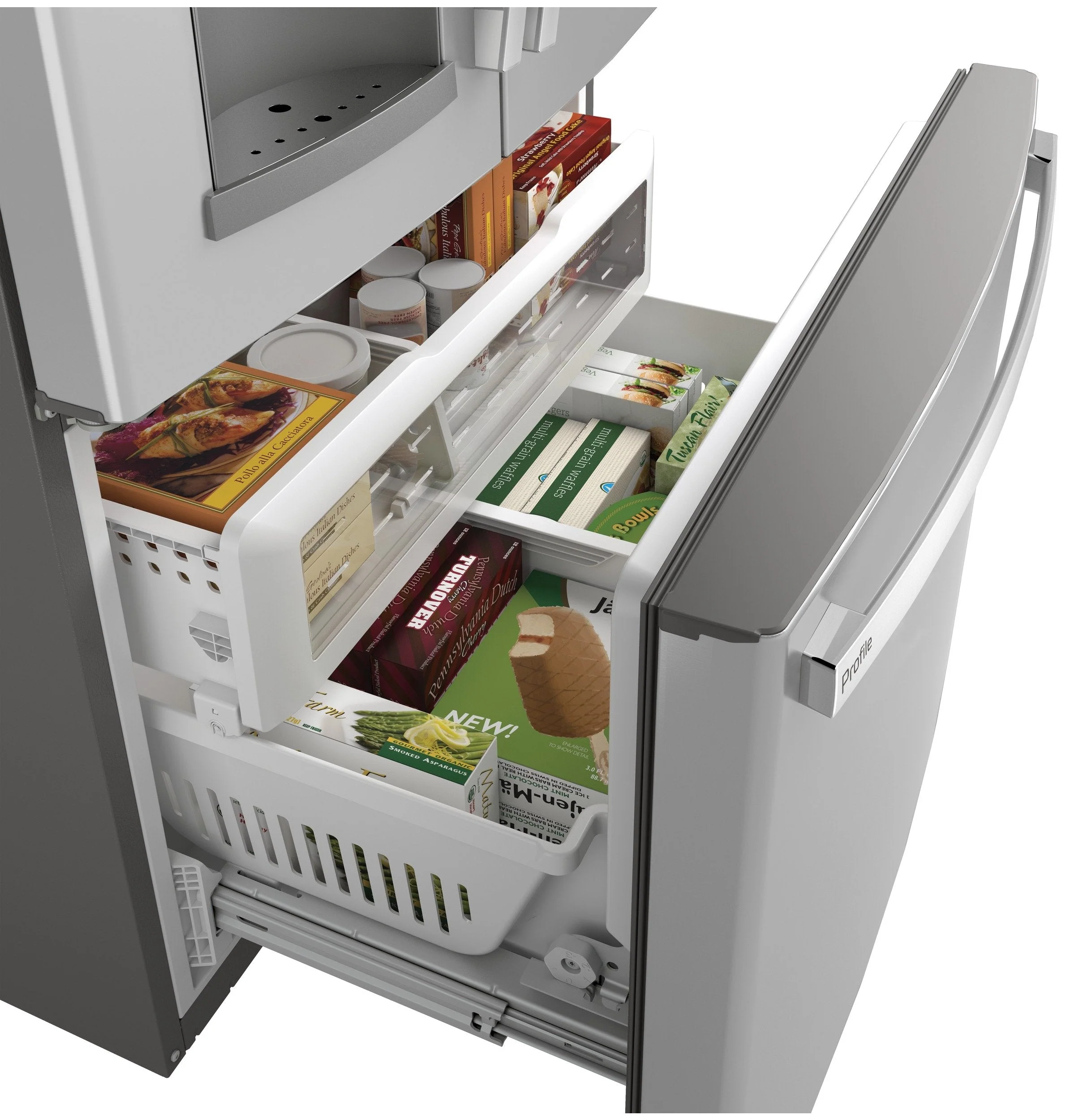 GE Profile? Series ENERGY STAR? 27.7 Cu. Ft. Fingerprint Resistant French-Door Refrigerator with Hands-Free AutoFill