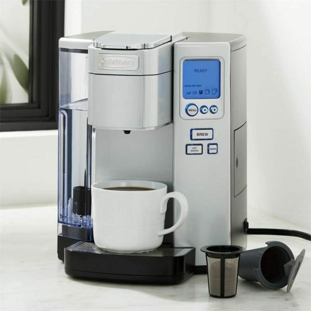 Cuisinart SS-10P1 Coffee Maker Single Serve 72-Ounce Reservoir Coffee Machine, Programmable Brewing and Hot Water Dispenser, Stainless Steel