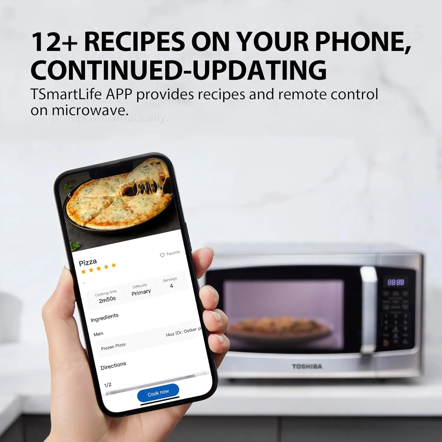 TOSHIBA 4-in-1 ML-EC42P(SS) Countertop Microwave Oven, Smart Sensor, Convection, Air Fryer Combo, Mute Function, Position Memory 13.6