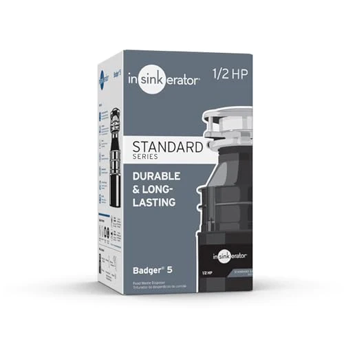 InSinkErator Badger 5 Garbage Disposal, Standard Series 1/2 HP Continuous Feed Food Waste Disposer