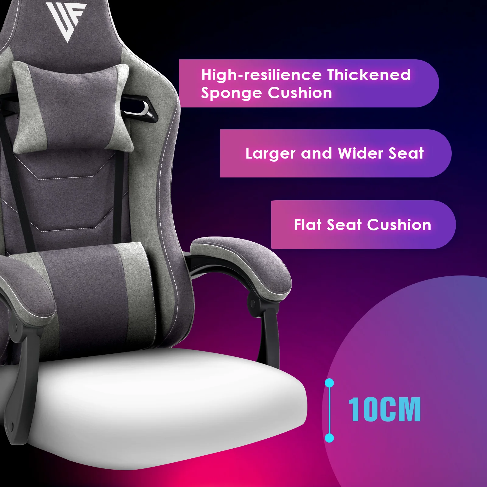 Ergonomic Gaming Chair with Footrest